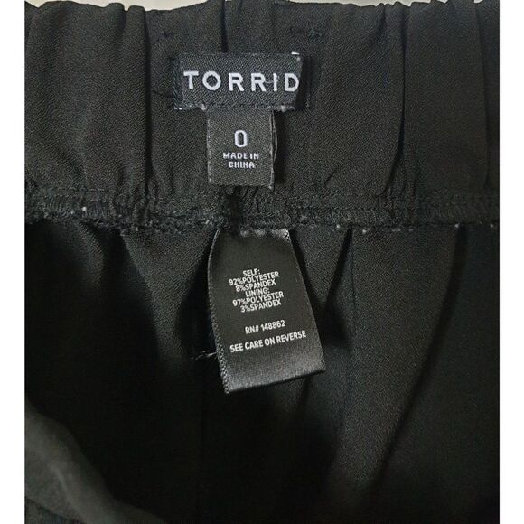 Torrid High Rise Crop Dress Pants Pleated Front Cuffed Hem Pull On Sz 12 - Picture 6 of 7